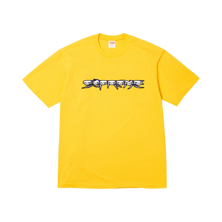 Supreme Skulls Spellout Tee 'Yellow'