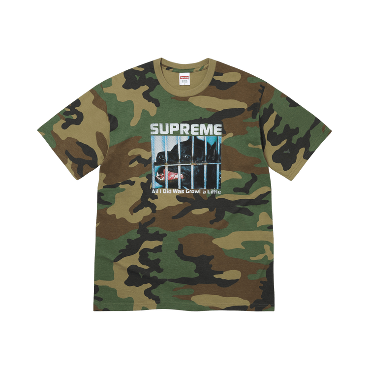 Supreme Growl Tee 'Woodland Camo'