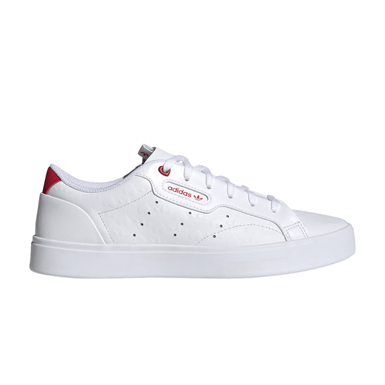Adidas Wmns Sleek 'Heart Embossed - White Scarlet'