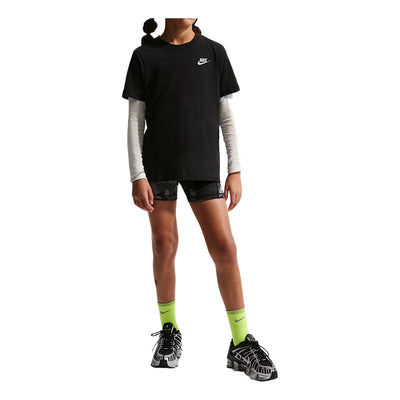 (GS) Nike Sportswear T-Shirt 'Black White'