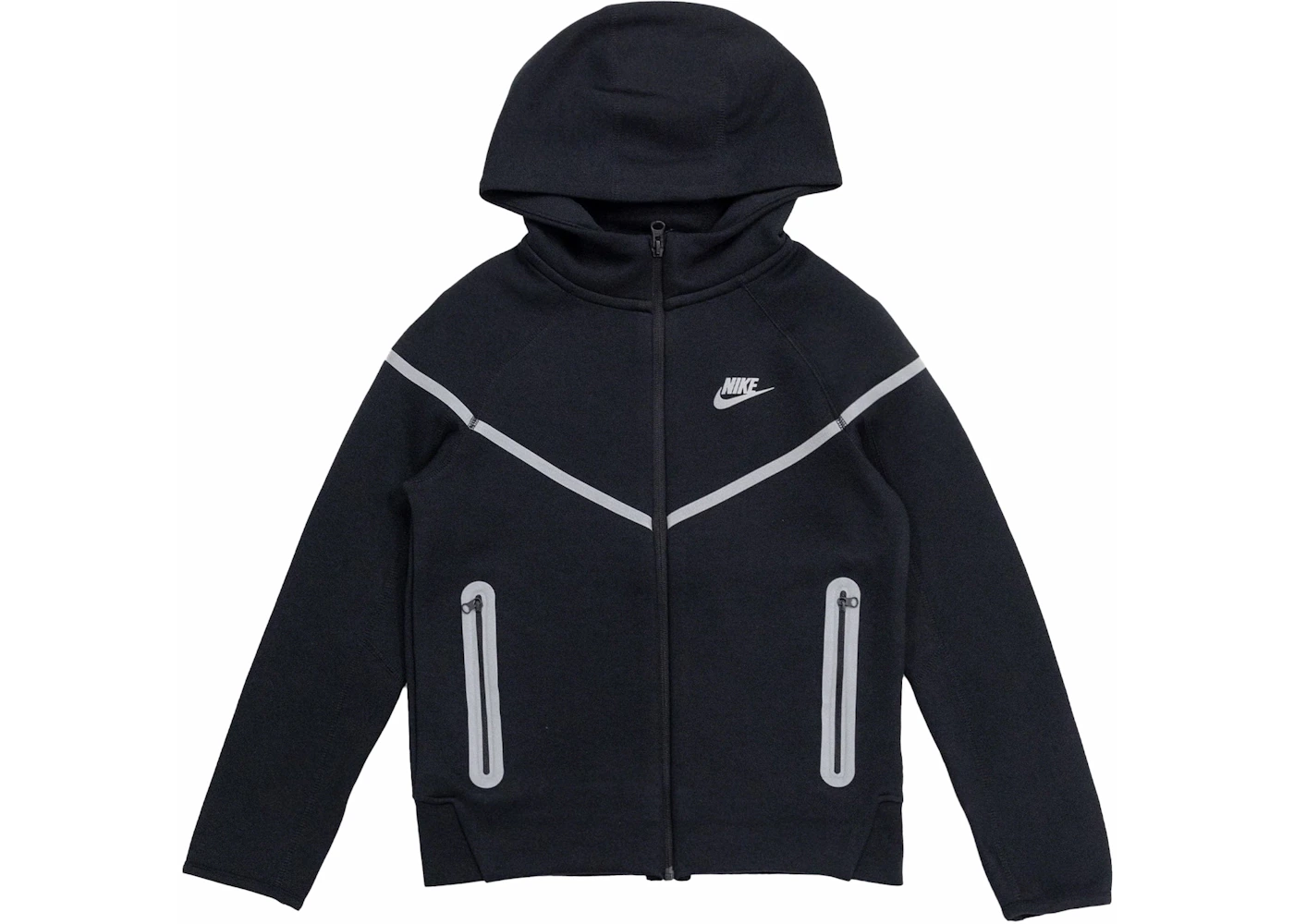 Nike Kid's Tech Fleece Reflective Full Zip Hoodie Black/Silver