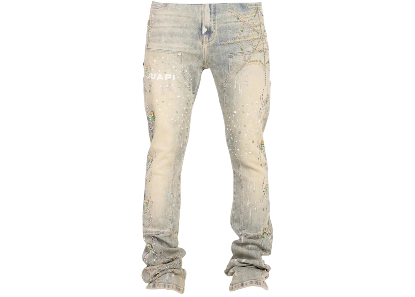 Guapi Emerald Spider Denim Jeans Emerald