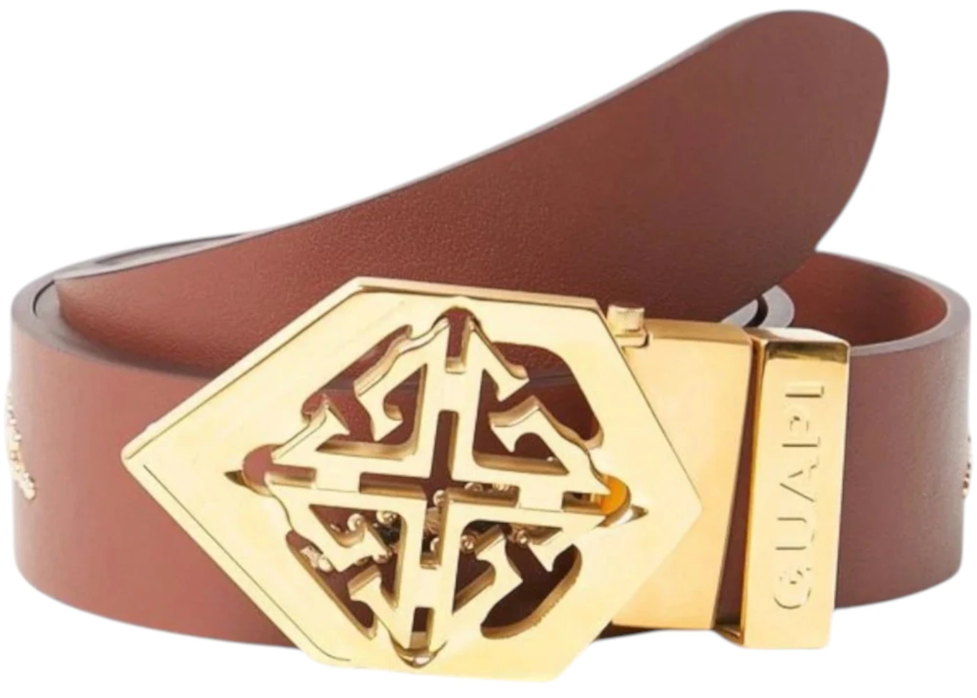 Guapi Gold Emblem Belt Brown