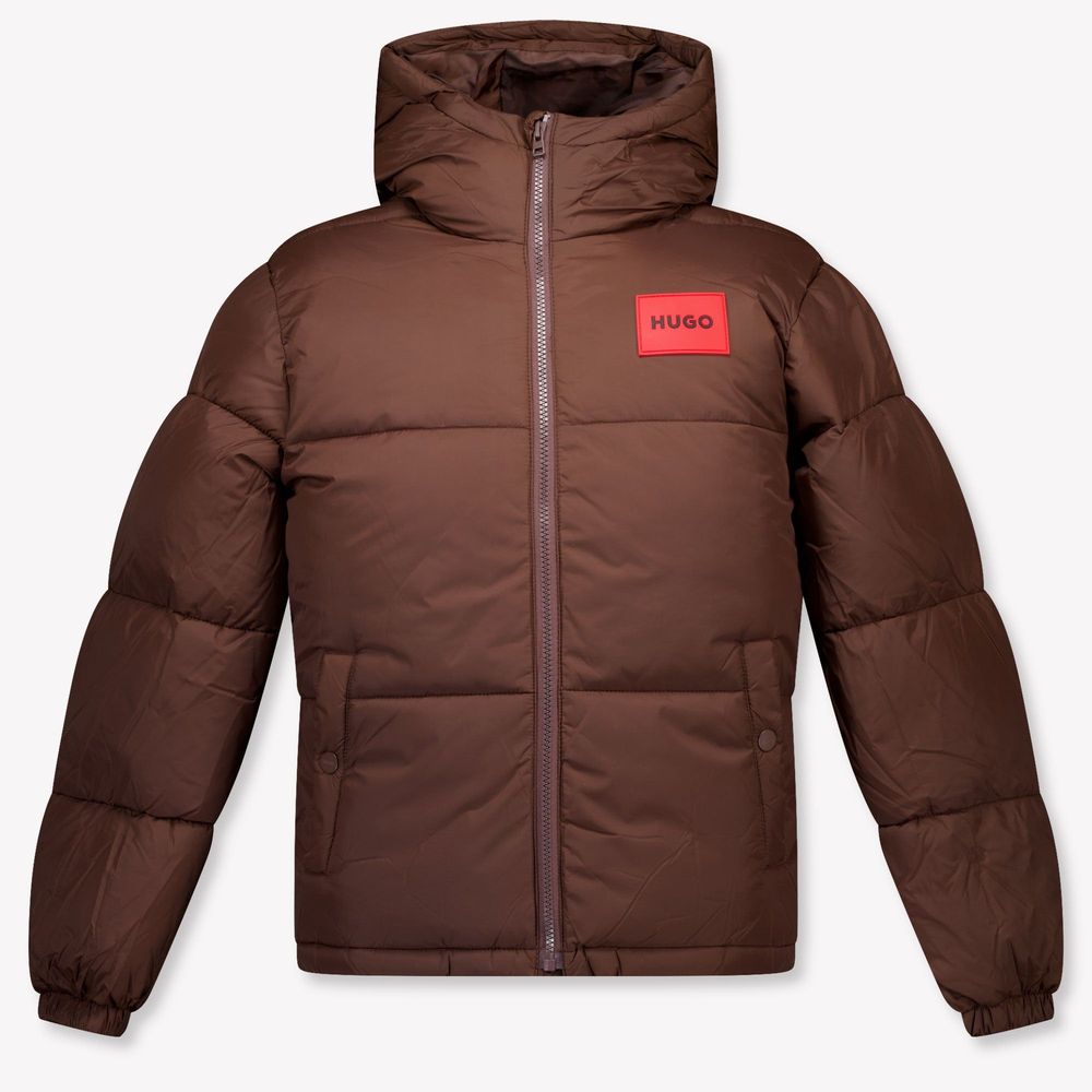 Hugo Kids Logo Puffer Hooded Jacket