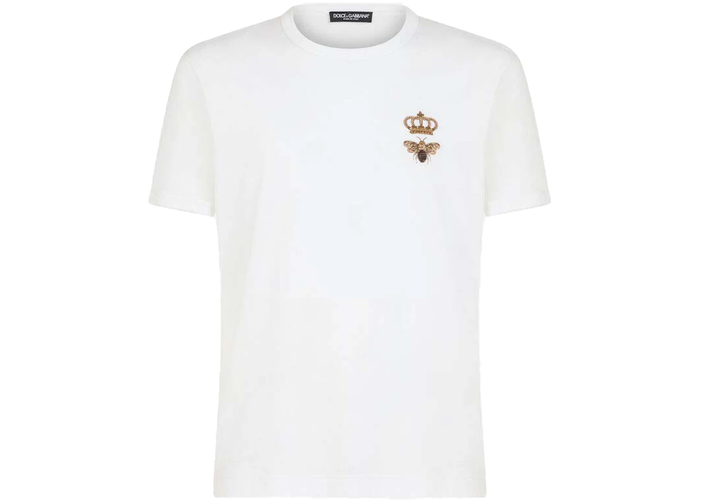 Dolce & Gabbana Cotton French Wire Embellishment T-shirt White