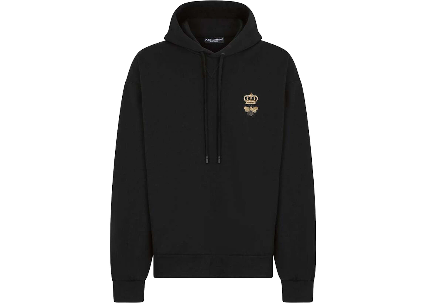 Dolce & Gabbana Jersey Embroidery Hoodie Black