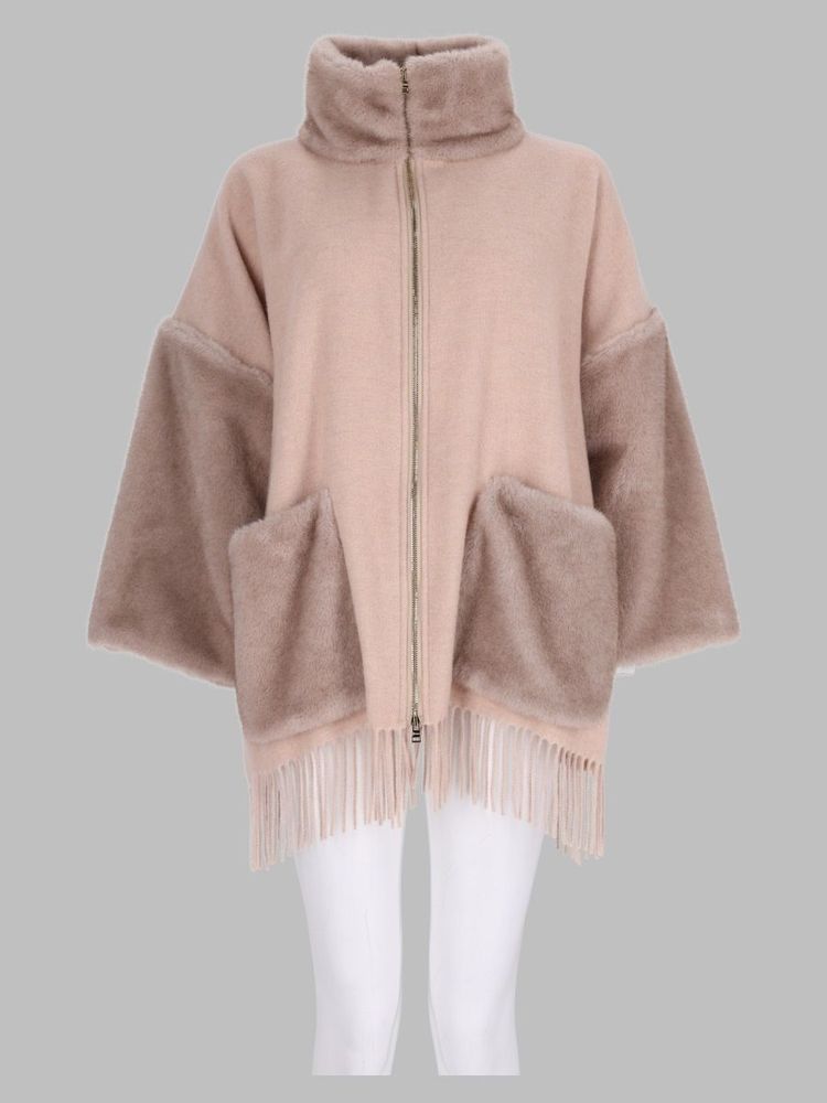 Herno Fringe Trim Cape