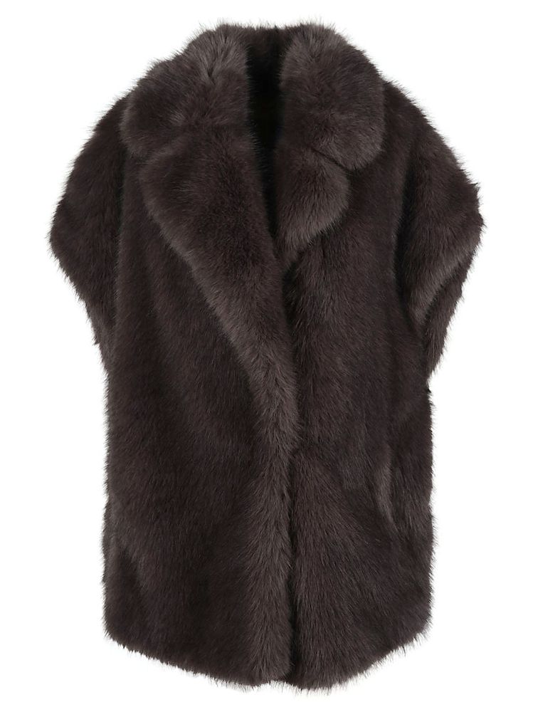 Herno Faux Fur Cape Coat