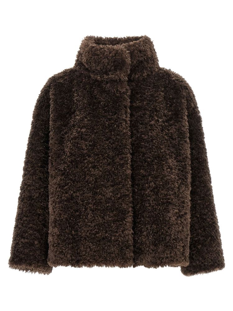 Herno Faux Fur High Neck Coat