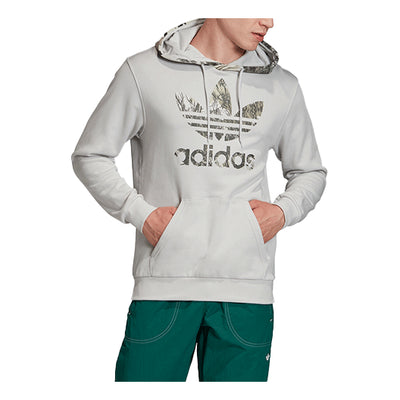 Men's adidas originals Camouflage Logo Printing Pullover Light Grey