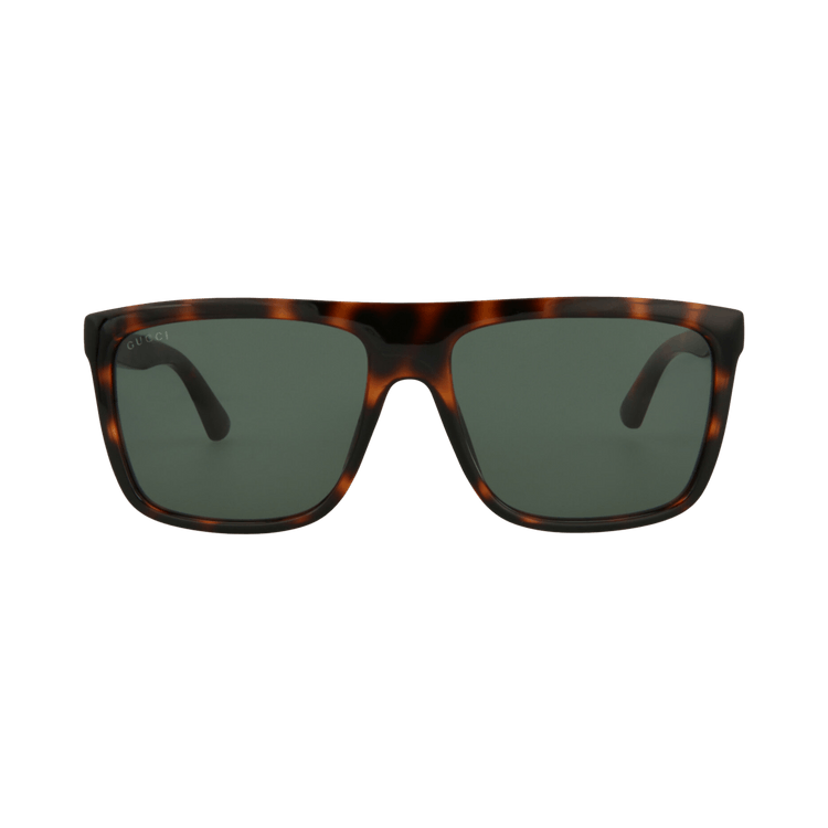 Gucci Square Sunglasses 'Havana/Green'