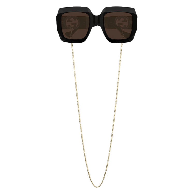 Gucci Square Sunglasses 'Black/Brown'