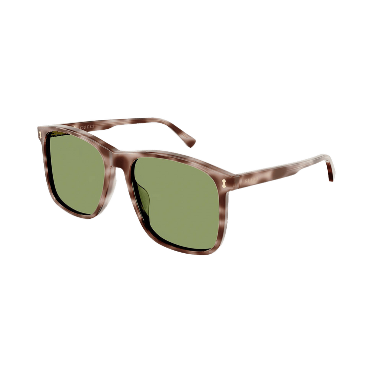 Gucci Square Sunglasses 'Havana/Green'