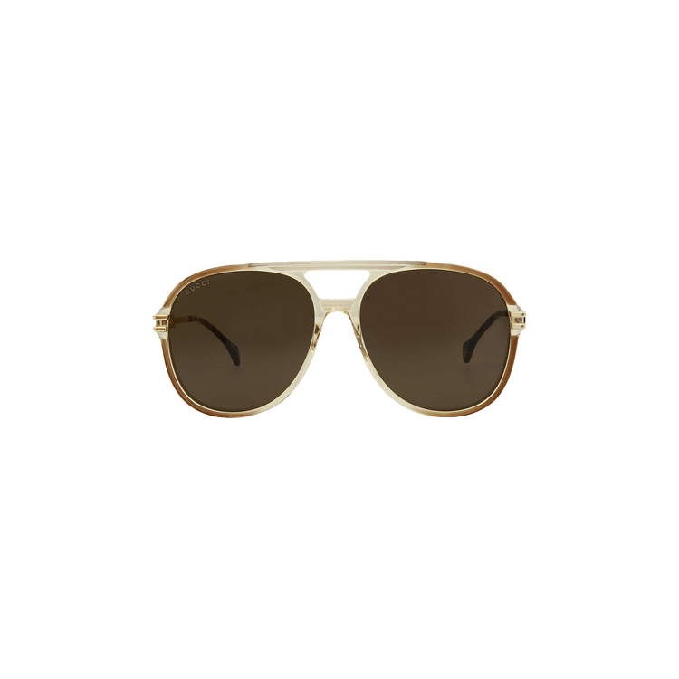 Gucci Aviator Sunglasses 'Brown/Gold/Brown'