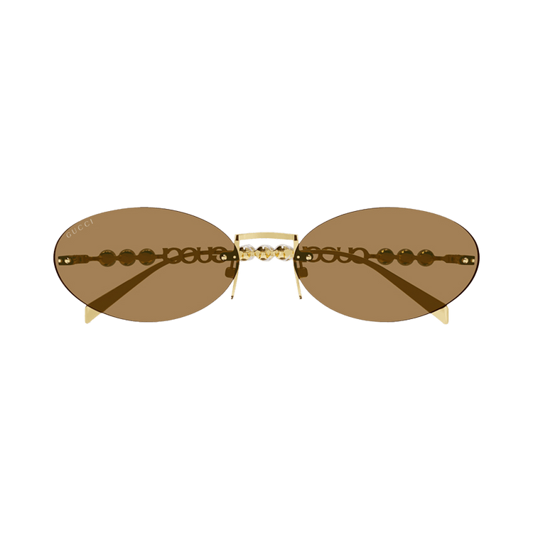 Gucci Oval Sunglasses 'Shiny Endura Gold'