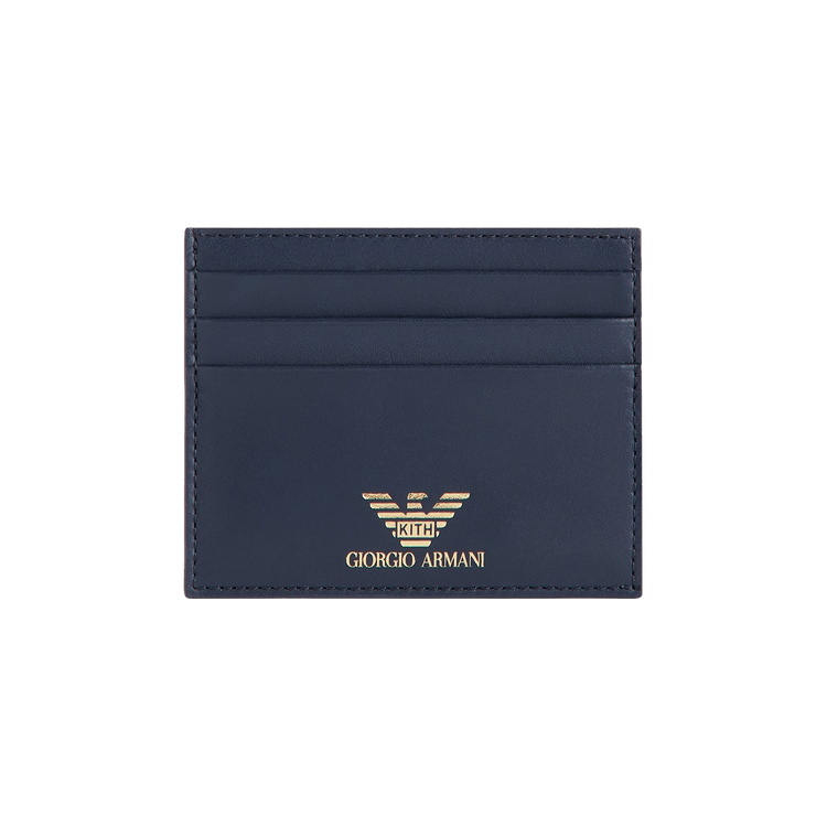 Kith Giorgio Armani & Leather Card Holder 'Nocturnal'
