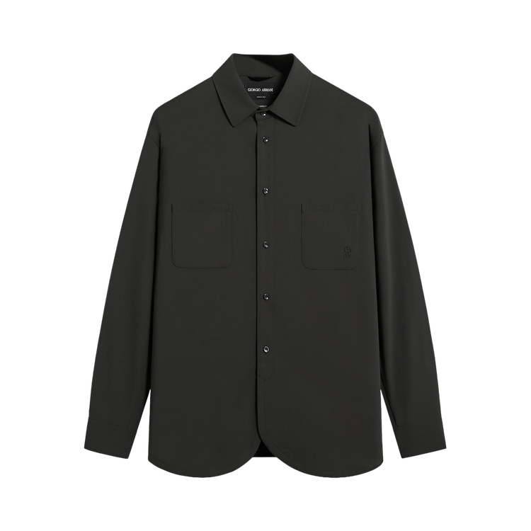 Kith Giorgio Armani & Ivy Wool Crepe Shirt 'Charcoal Grey'