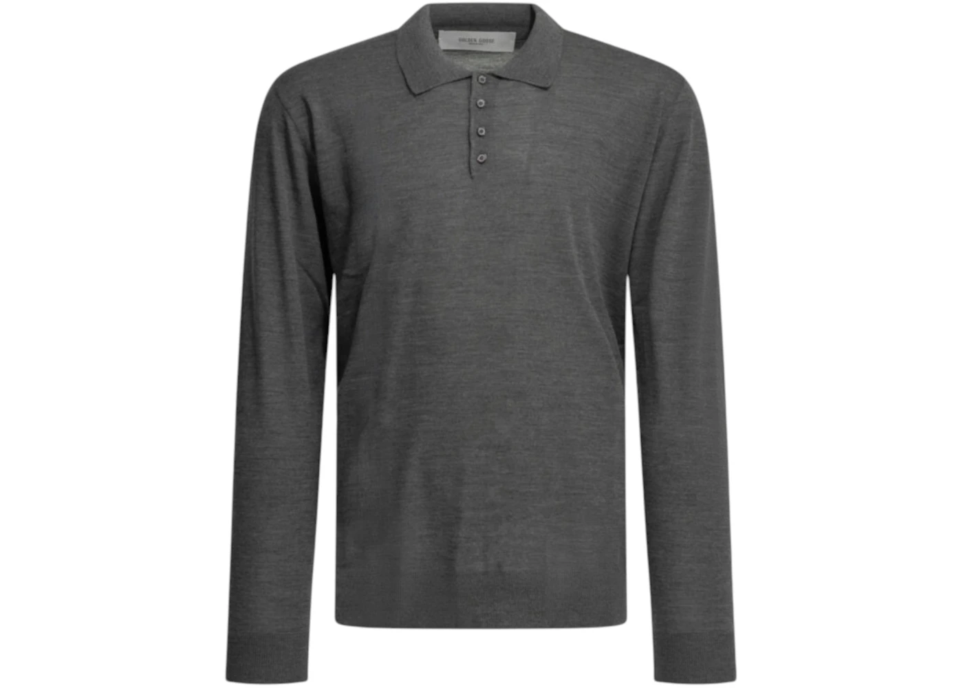 Golden Goose Wool Polo Sweater Grey