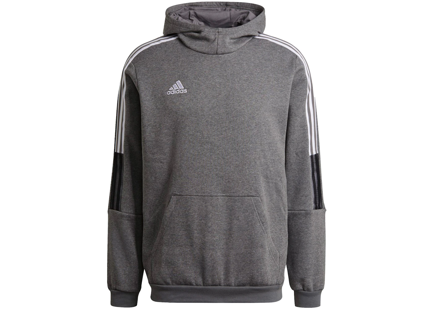 adidas Tiro 21 Sweat Hoodie Grey Melange
