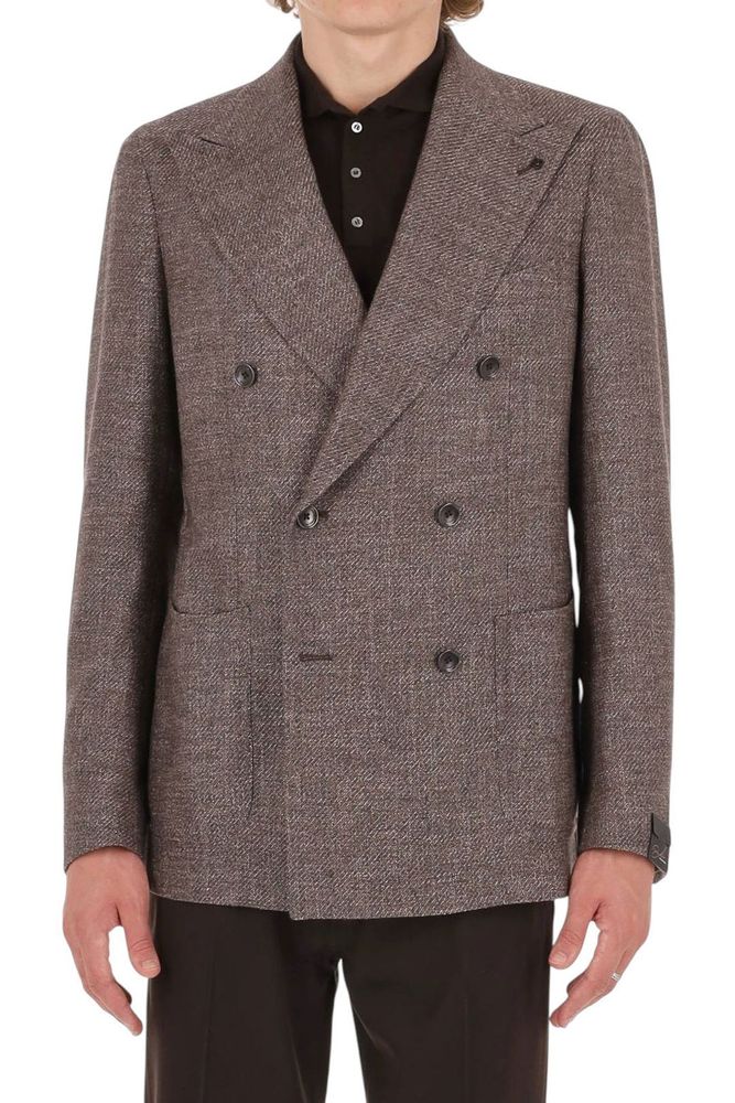 Tagliatore Double Breasted Checked Tailored Jacket