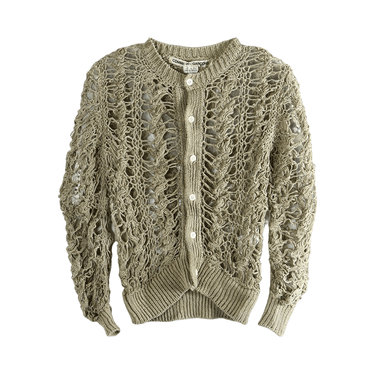 Comme des Garçons Sheer Knit Cardigan 'Ecru'