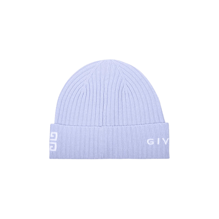 Givenchy Ribbed Embroidered Logo Beanie 'Light Blue'