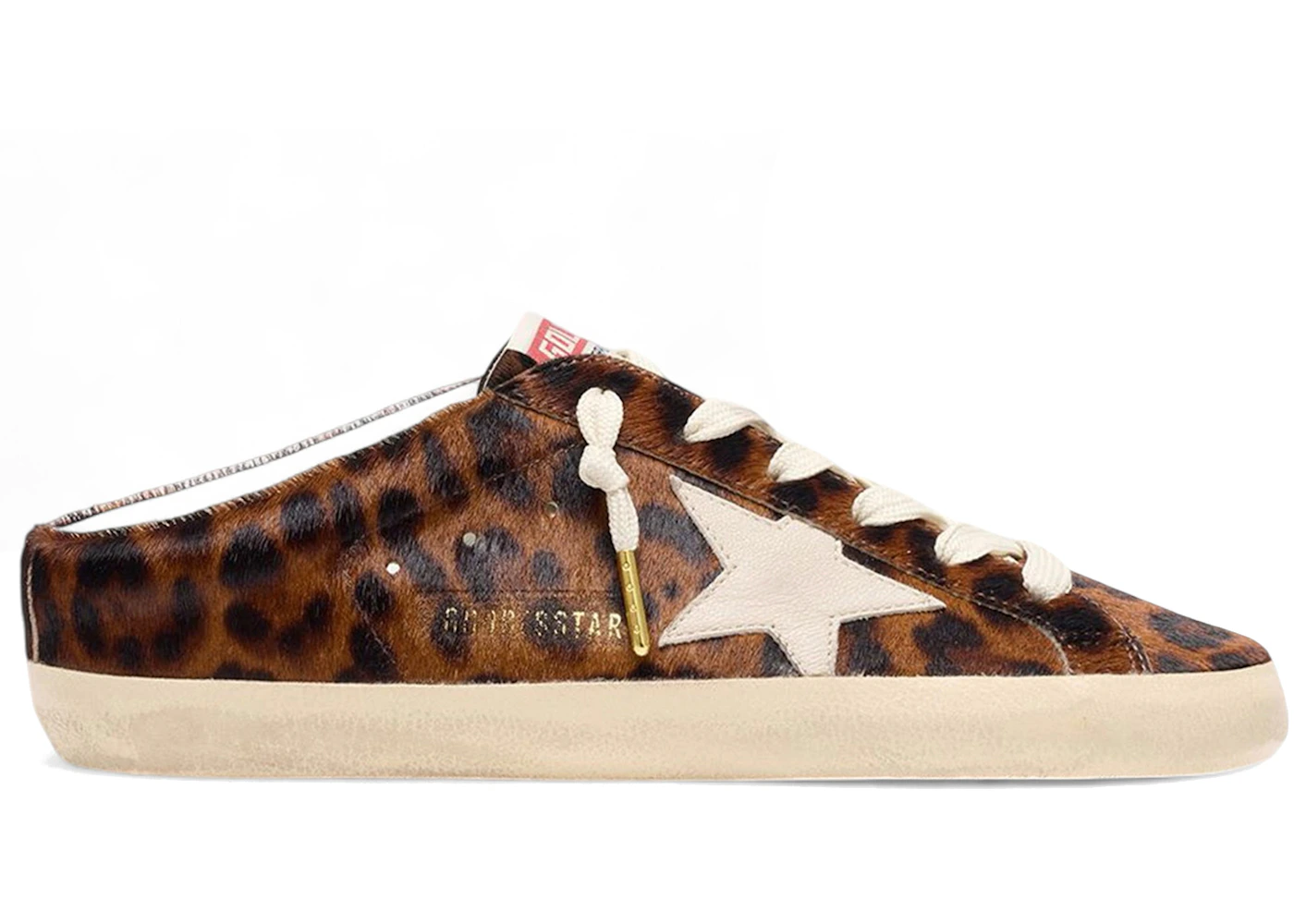Golden Goose Super-Star Sabot Beige Brown Leopard Cream (Women's)