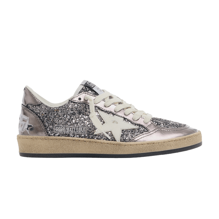 Golden Goose Wmns Ball Star Glitter 'Grey Purple White'