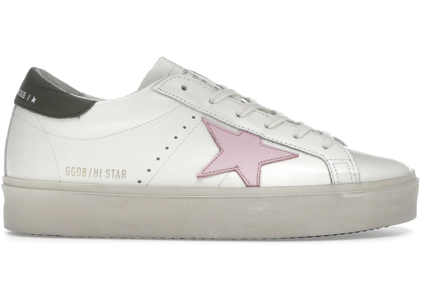 Golden Goose Hi Star White Pink Silver (Women's)