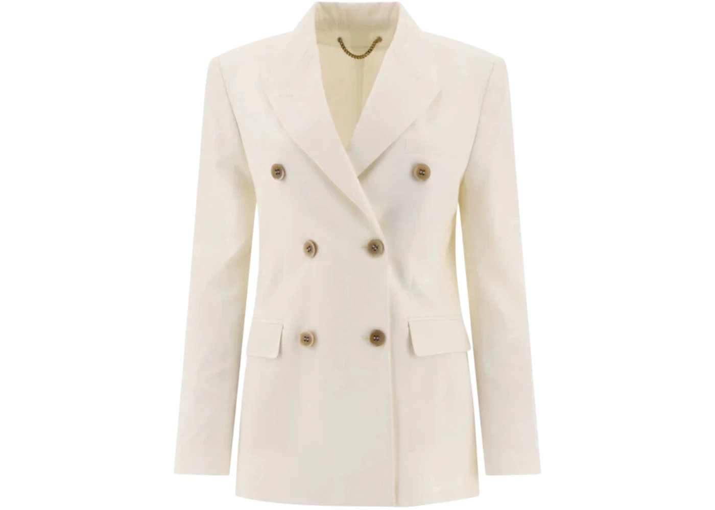 Golden Goose Double-Breasted Wool-Blend Blazer White