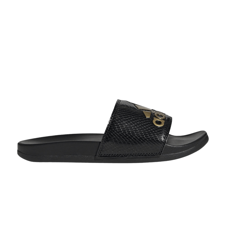 Adidas Wmns Adilette Comfort Slide 'Black Gold Metallic'