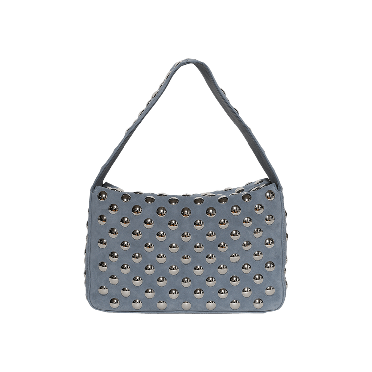 Khaite Elena Shoulder Bag W/ Silver Studs 'Lead'