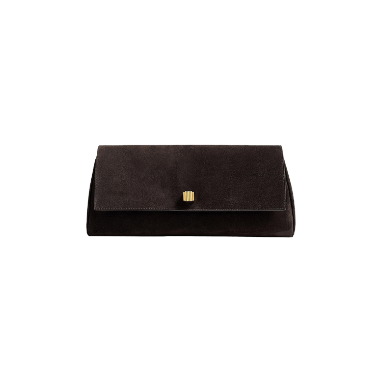 Khaite Audrey Clutch 'Dark Brown'