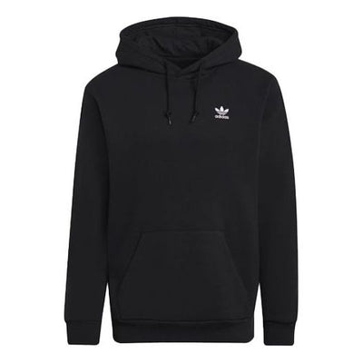 adidas originals Solid Color Small Label Fleece Lined Hoodie 'Black'