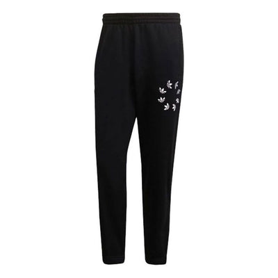 adidas originals Logo Printing Loose Sports Bundle Feet Pants Black