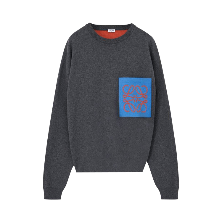 Loewe Anagram Pocket Sweater 'Grey/Blue'
