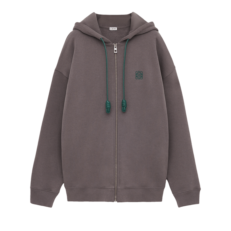 Loewe Zip Up Hoodie 'Dark Grey'