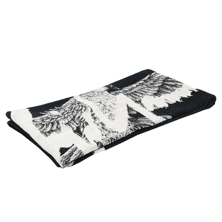 Yohji Yamamoto Pour Homme Bird Bath Towel 'Black/White'