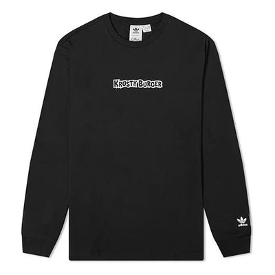 adidas originals Smps Kb Ls Tee Printing Sports Long Sleeves Black
