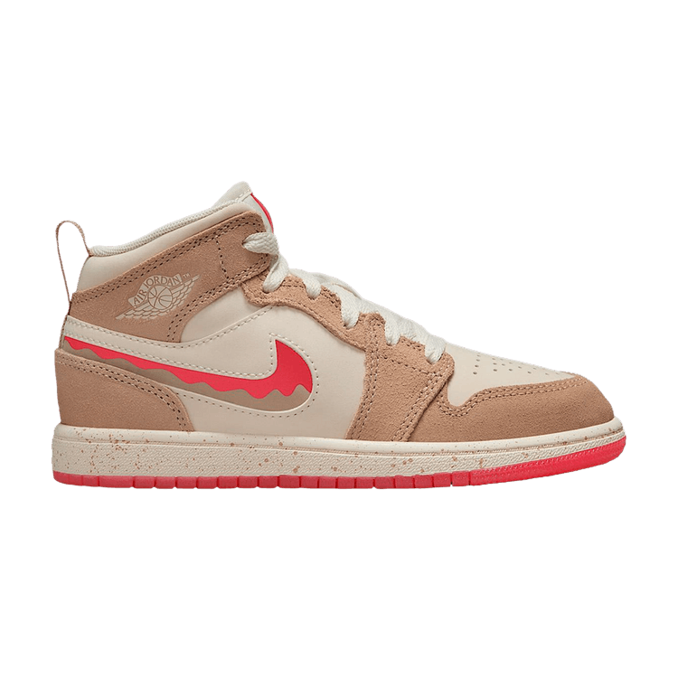 Air Jordan 1 Mid SE PS 'Desert/Pale Ivory/Fusion Red'