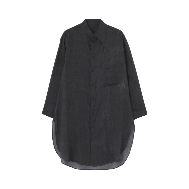 Yohji Yamamoto Pour Homme Asymmetric Long Blouse 'Black'