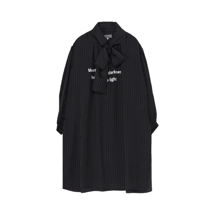 Yohji Yamamoto Pour Homme Message Scarf Blouse 'Black'