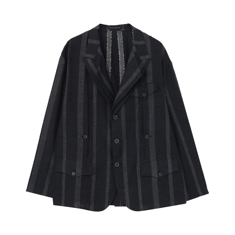 Yohji Yamamoto Pour Homme Wide Stripe Jacket 'Grey'