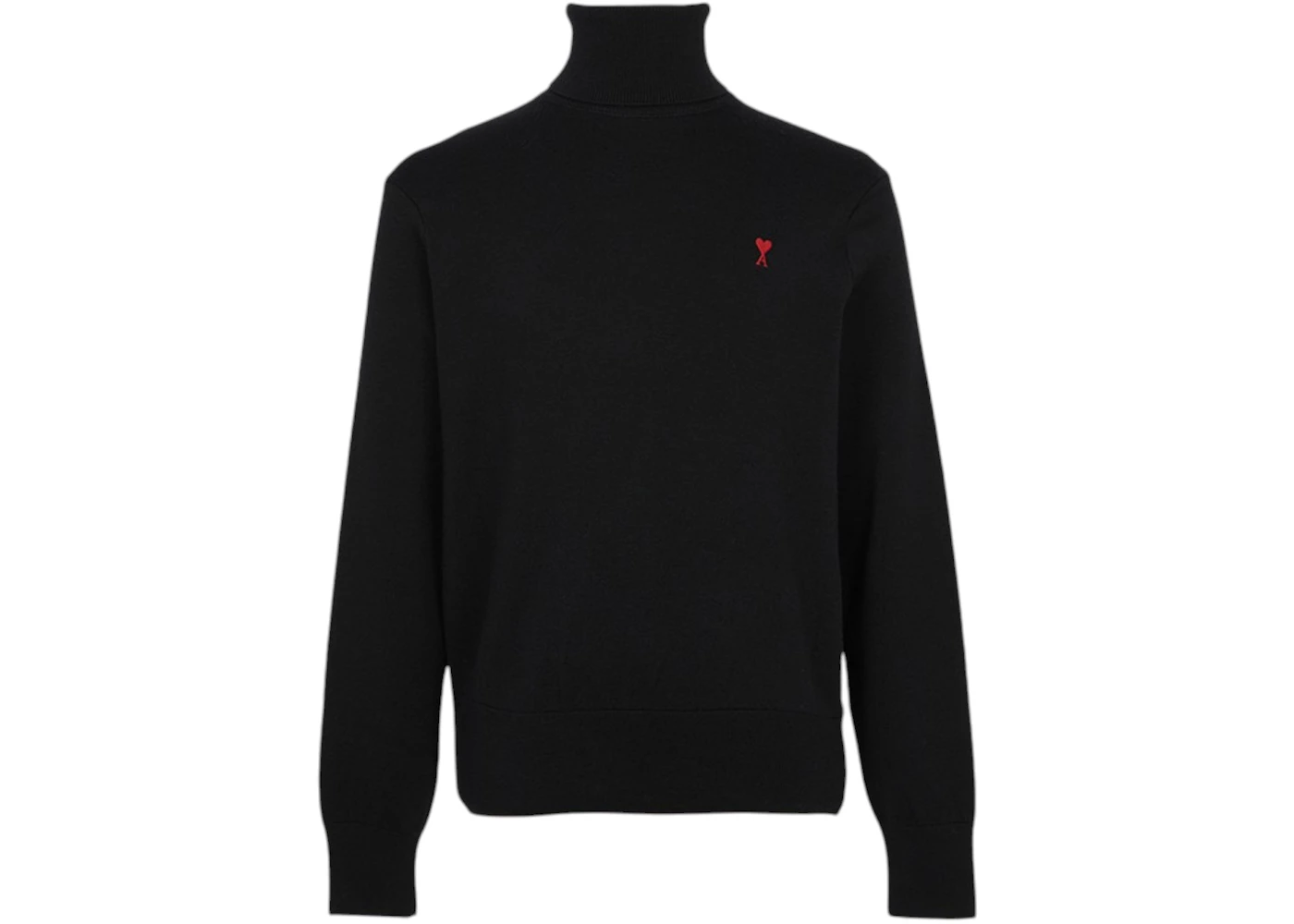 Ami Paris Turtleneck Sweater Black