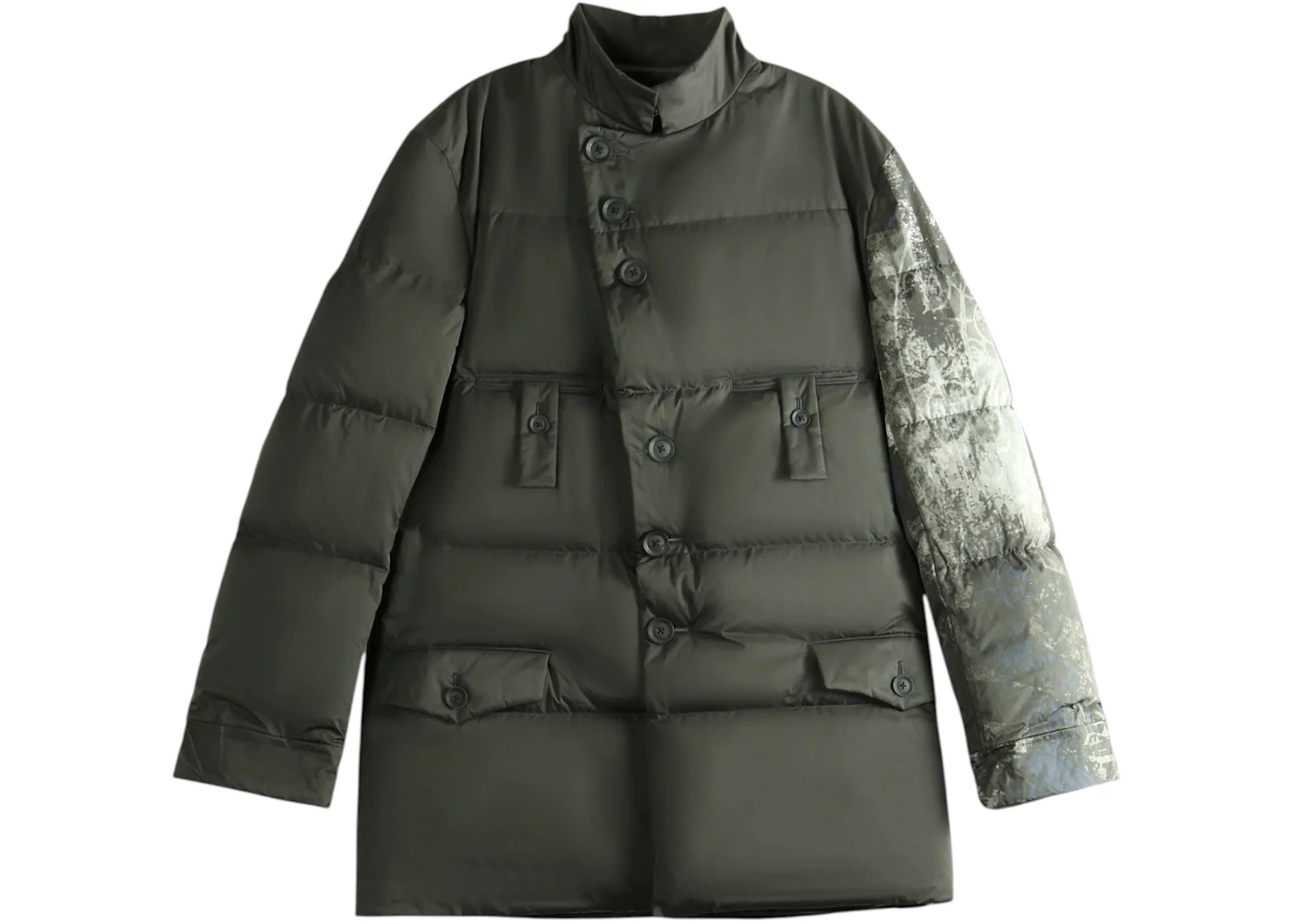Yohji Yamamoto Horizontal Padded Long Jacket Black