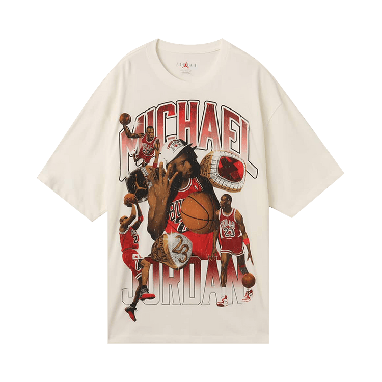 Air Jordan Flight Essentials Oversized T-Shirt 'Sail/Varsity Red'