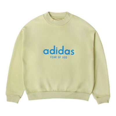 Men's adidas x Fear of God Crossover Alphabet Logo Round Neck Pullover Autumn Green