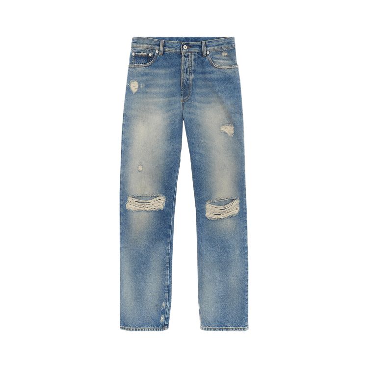 Heron Preston Distressed Regular Jeans 'Vintage Blue'