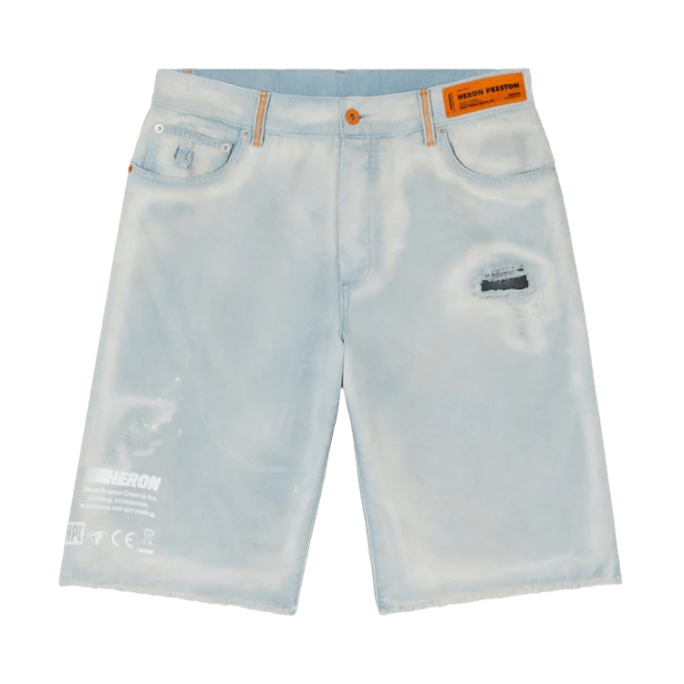 Heron Preston Code 8000 Hammer Shorts 'Medium Grey/White'