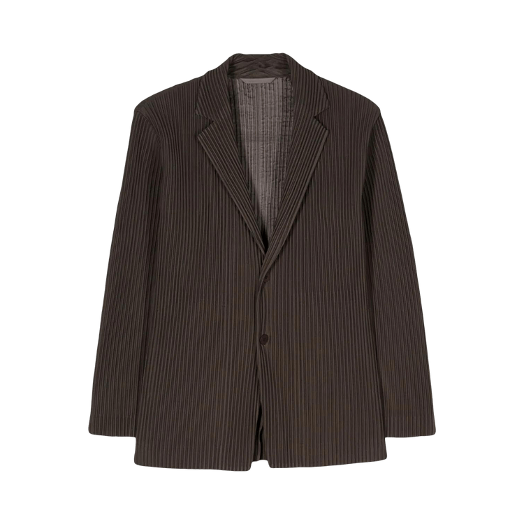 Homme Plissé Issey Miyake Tailored Pleats Jacket 'Dark Khaki'